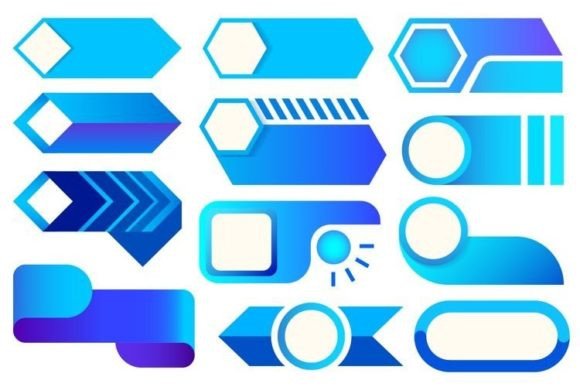 Blue Infographic Set: Graphics & Web Elements