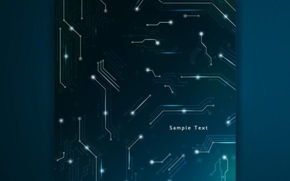 Circuit Board Vector Background Design: Graphics & Backgrounds