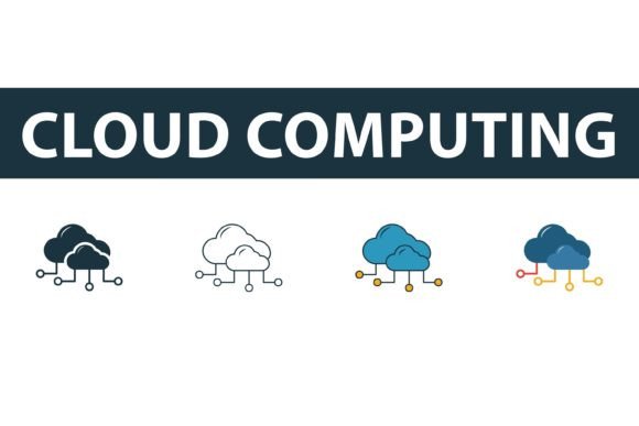 Cloud Computing Icon Set: Graphics & Icons for Digital Sellers