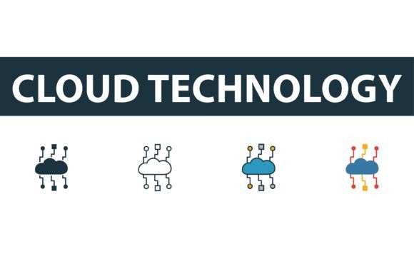 Cloud Technology Icon Set: Graphics & Icons for Crafters