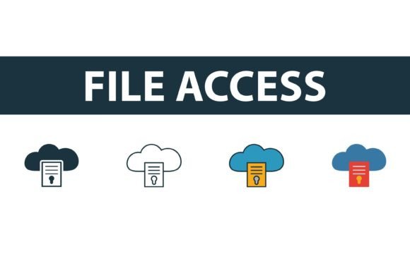 File Access Icon Set: Graphics & Icons for Modern Branding