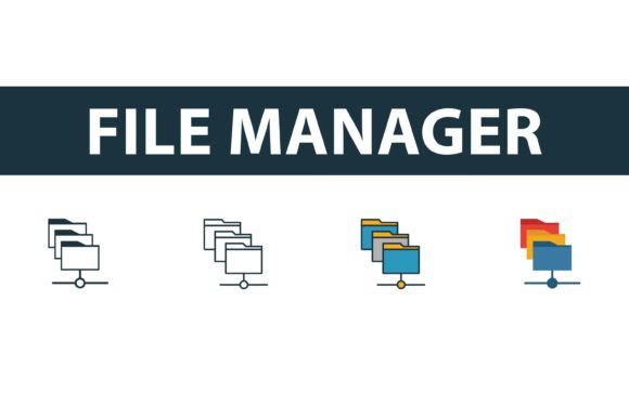 File Manager Icon Set: Graphics & Icons for Creative Projects