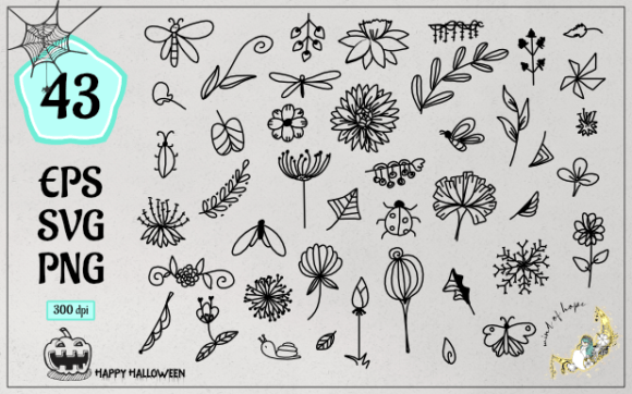 Flower Doodle Element: Graphics & Web Elements for Local Branding