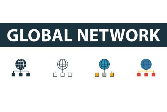 Global Network Icon Set: Graphics & Icons for Publishers