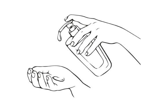Hand Disinfection Graphics & Web Elements