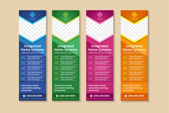 Integrated Home Systems Vertical Banner: Graphics & Web Elements