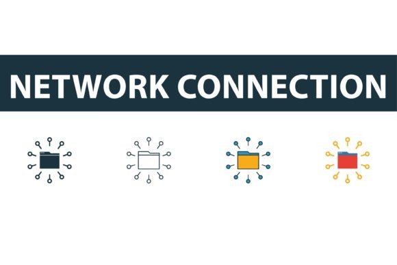 Network Connection Icon Set: Graphics & Icons for Digital Sellers