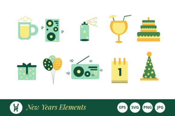 New Year Elements: Graphics for Crafts & Content Publishing