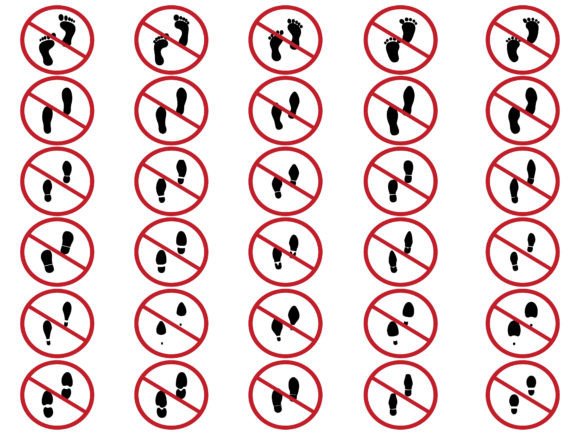 No Step Forbidden Icon Collection: Graphics & Web Elements