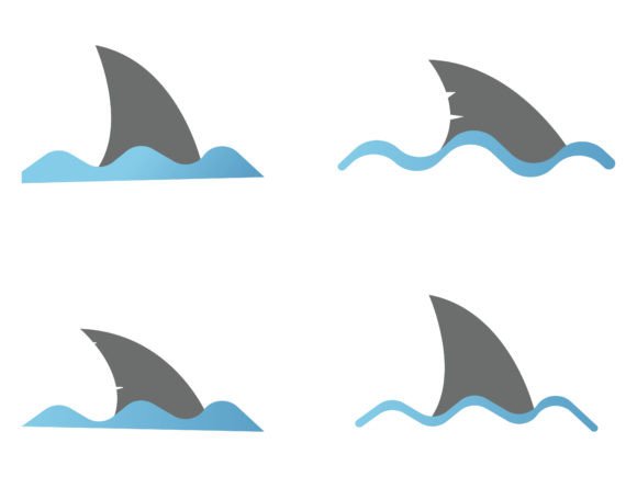 Shark Fin Collection: Hand-Drawn Graphics for Local Business Branding