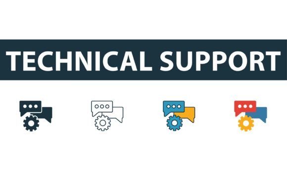 Technical Support Icon Set: Graphics & Icons for Digital Sellers