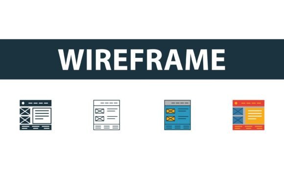 Wireframe Icon Set: Graphics & Icons for Modern Publishing